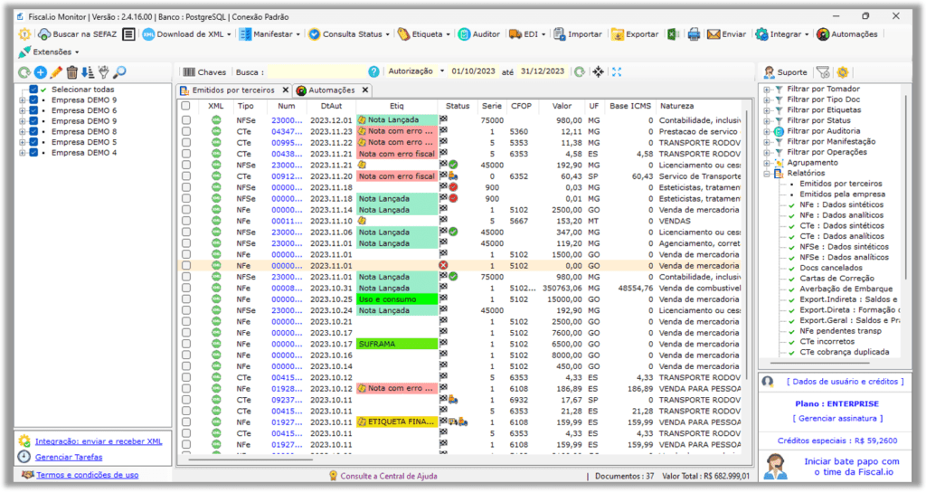 Fiscal.io Monitor de documentos fiscais