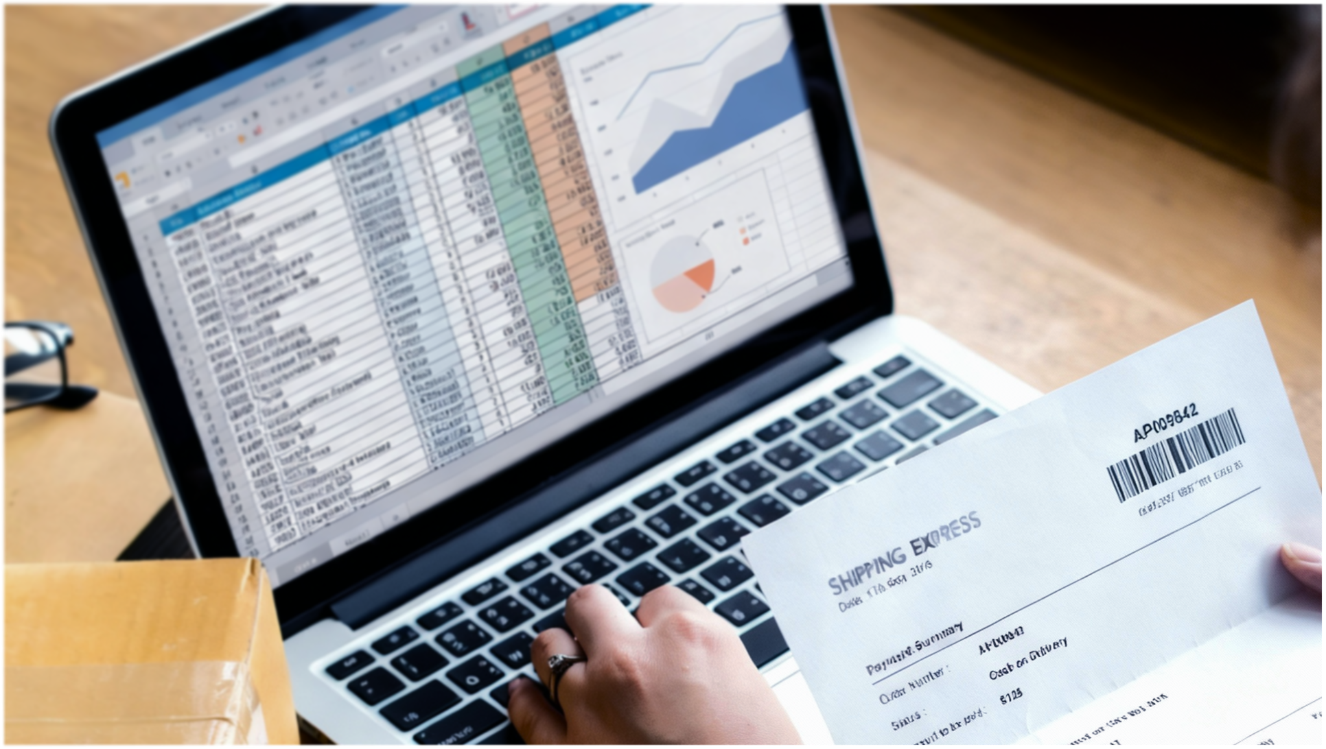 Computador com uma planilha aberta de gráficos - dados xml