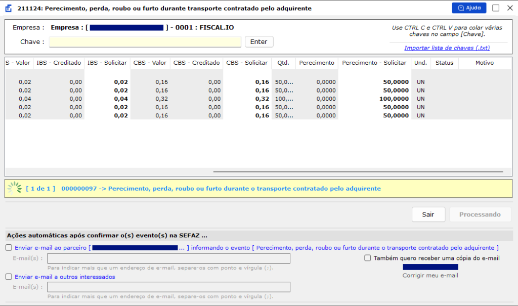 Tela 1 do Monitor da Fiscal.io ensinando como gerar o evento 211124