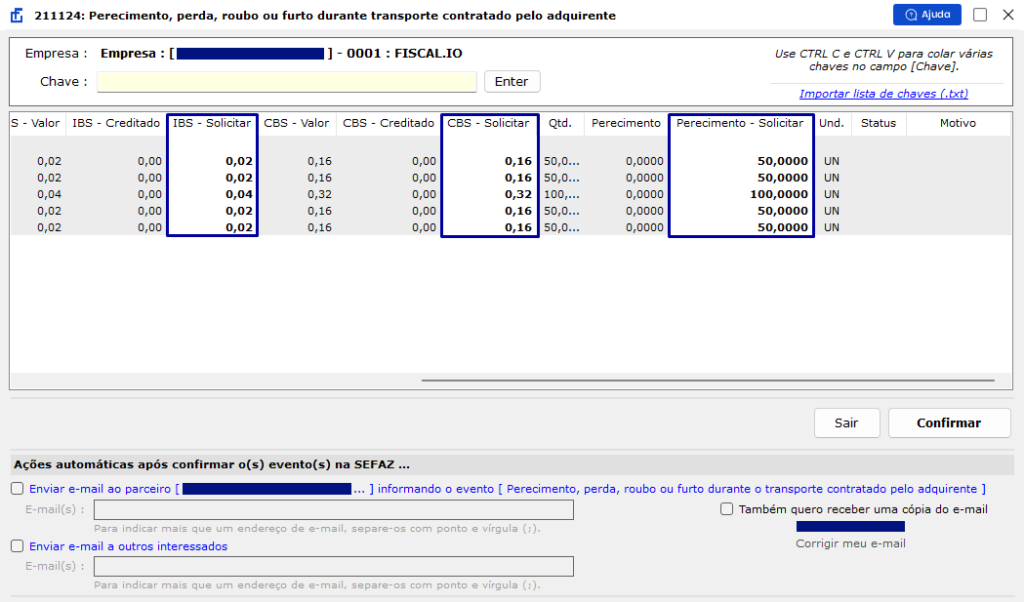 Tela 4 do Monitor da Fiscal.io mostrando como preencher os campos do evento 
