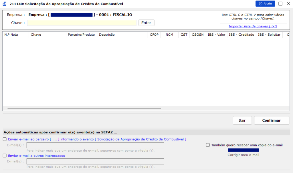 Passo 2 no monitor para registrar o evento 211140